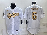 Los Angeles Dodgers #6 Trea Turner White 2022 All Star Stitched Flexbase Nike Jersey,baseball caps,new era cap wholesale,wholesale hats